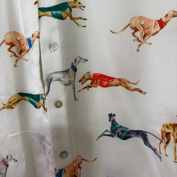 Zara Dog Print Collared Blouse (3 for $75) - Picture 2 of 3